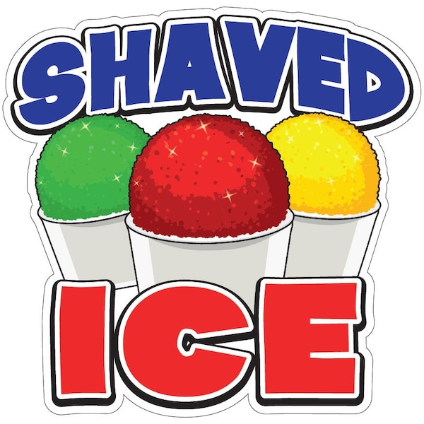 Shaved Ice Decal Concession Stand Food Truck Sticker, D-DC-24 Shaved Ice19